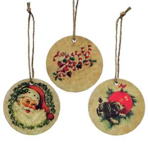 Vintage Christmas Ornaments - 3 asst. # 33241