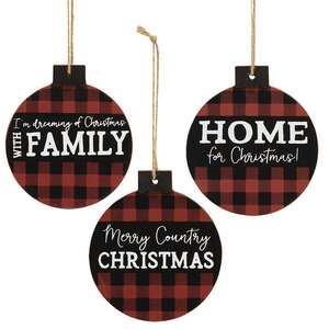 Home for Christmas Ornament - 3 asst;