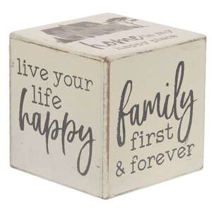 6-Sided Block - Home is my Happy Place;