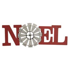 Noel Windmill Metal Plaque;