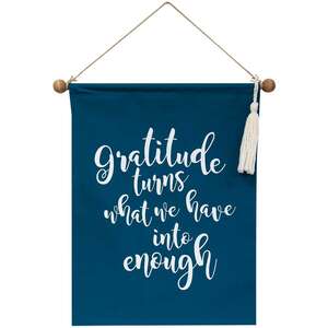 Gratitude Fabric Wall Hanging;