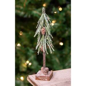 Glittered Pinecone Tree, 10 inch;