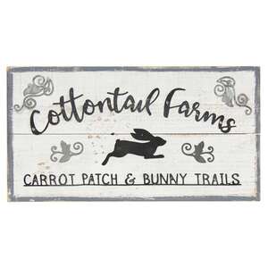 Cottontail Farms Wood Sign;
