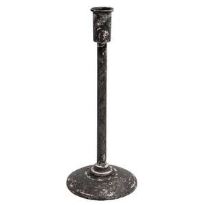 Distressed Black Candle Holder - 11.75" ;