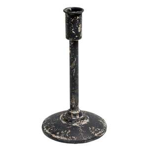 Distressed Black Candle Holder #60305