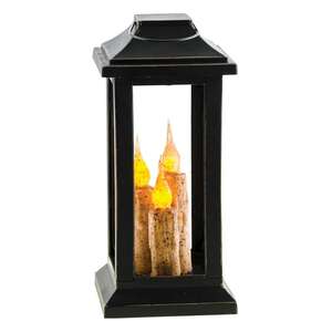 Burnt Ivory 3-Taper Lantern, 10 inch - # 84640