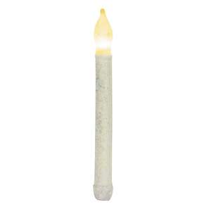 Rustic White Timer Taper - 9" -