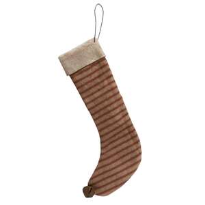 Ticking Stripe Stocking Ornament - 9" ;