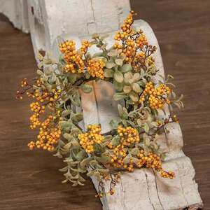 Mustard Pebble Creek Candle Ring, 3" -