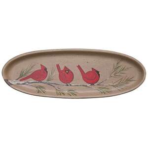 Cardinals Meet Oval Tray;