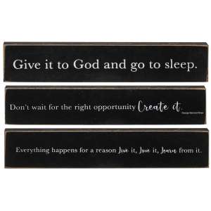 Give it to God Wooden Block - 3 asst - # 34888