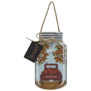 Harvest Pumpkin Mason Jar Hanger #34898