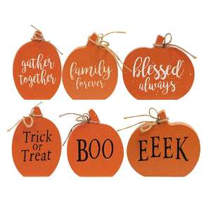 Chunky Reversible Pumpkins, 3 Asst;