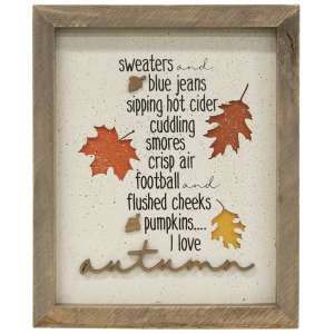 I Love Autumn Framed Sign #35024