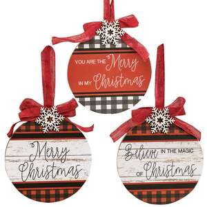Merry Christmas Bulb - 3 Asst;