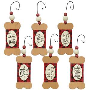 Dog Treat Christmas Ornaments - 6 Asst -