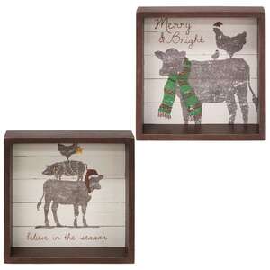 Believe in the Season Box Sign - 2 Asst;