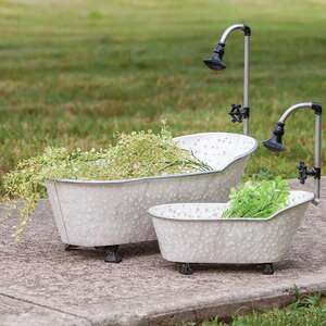 Vintage Bathtub Planters-Set of 2 -