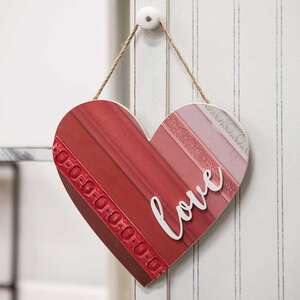 Love Wooden Heart Hanger - # 90842