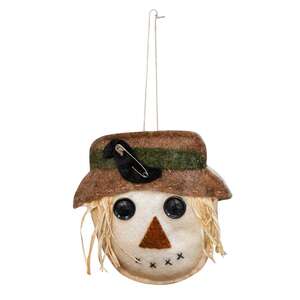 Felt Scarecrow Head Ornament