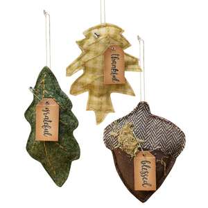 Felt Fall Ornaments - 3/Set #CS37870