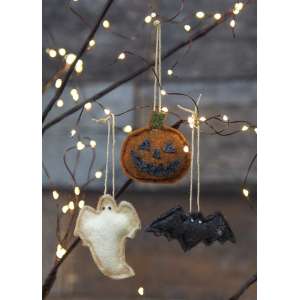 Mini Felt Halloween Ornaments, 3/Set #CS37878