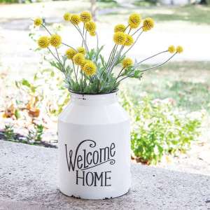Welcome Home Metal Wall Milk Can - #70042