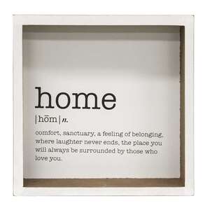 Home Definition Shadow Box Sign #34922