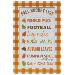 Fall Bucket List Box Sign #34990