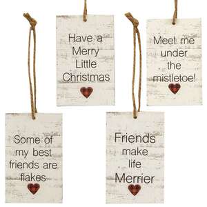 Friends Heart Tag Ornaments - Set of 4 - # 35055