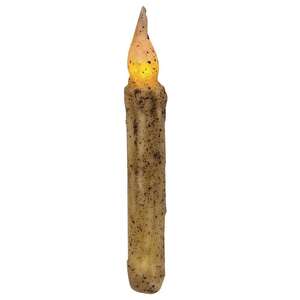 Twisted Flame Timer Taper - Burnt Ivory 6" ;