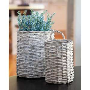 Gray Willow Oval Baskets 2/Set;