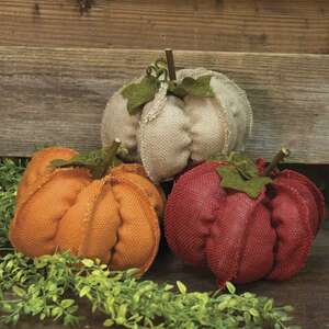 Fabric Pumpkins - Medium;