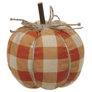 Orange Buffalo Check Pumpkin - Small #CS37715