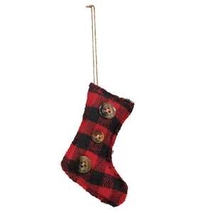 Buffalo Check Stocking Ornament;
