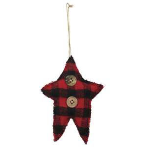 Buffalo Check Star Ornament #CS37910