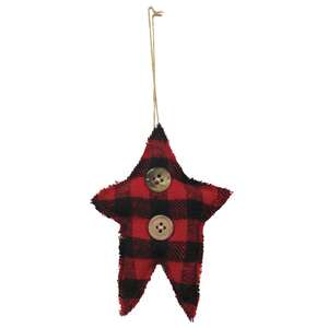 Buffalo Check Star Ornament
