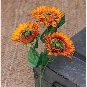 Burnt Orange Sunflower Spray;