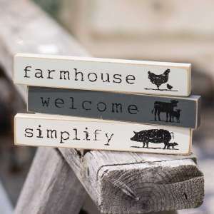 #35189 Farmhouse Animal Mini Stick, 3 Asst.