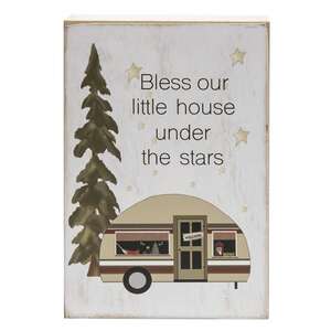 Bless Our Little House Camper Block;
