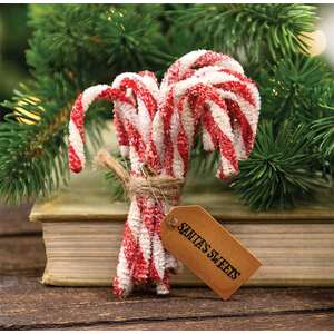 Sparkle Chenille Candy Canes, 12/Set;