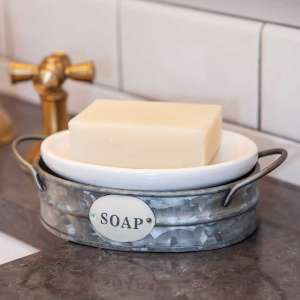 #65141 Galvanized Wash Bin Soap Dish