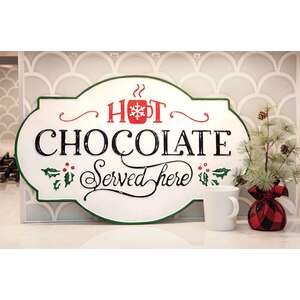 Hot Chocolate Iron Wall Sign;