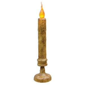 #84574  Burnt Ivory Candlestick - 10"