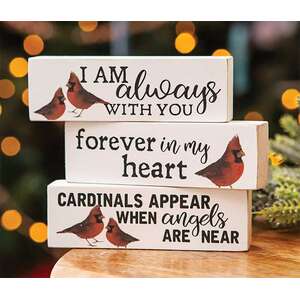 #90919 Always With You Cardinal Blocks, 3/set