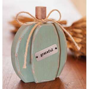 #90926 Teal Chunky Grateful Pumpkin Sitter