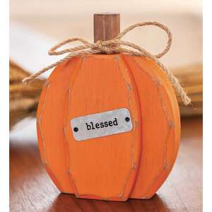 #90928 Orange Chunky Blessed Pumpkin Sitter