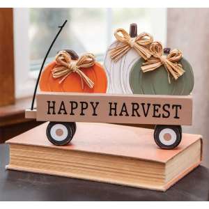 #90931 Happy Harvest Pumpkin Wagon Sitter