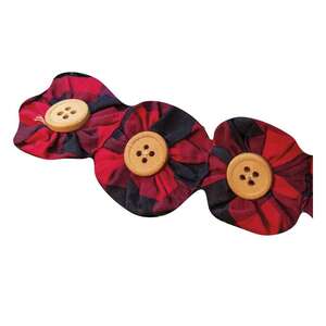 Red & Black Buffalo Check Yo-Yo Garland #14640