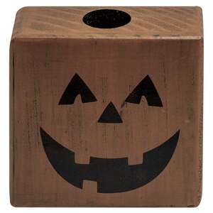 Jack O'Lantern Block Taper Holder